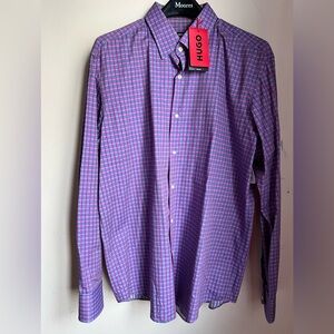 Hugo Boss Button Up Dress Shirt Men Size 44 17 1/2 , NWT